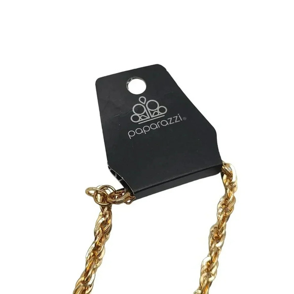 Paparazzi Twisted Chain Necklace Lobster Closure Gold Tone New Old Stock - Picture 4 of 5